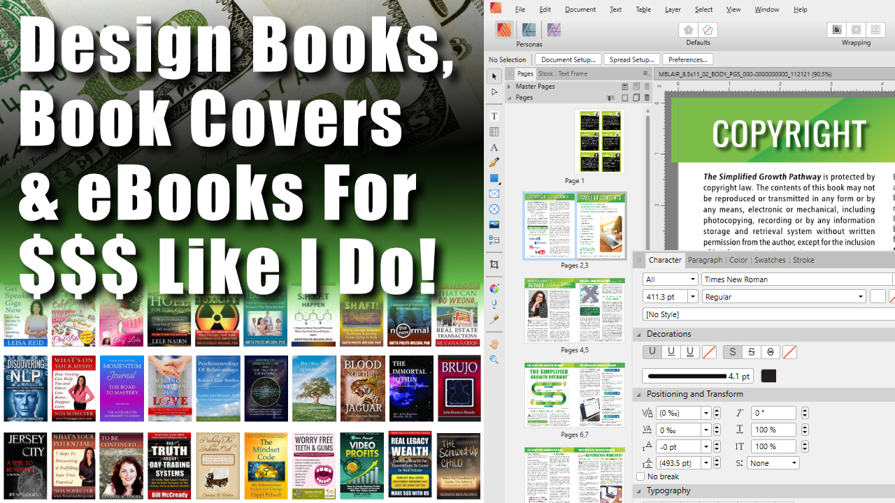 Learn How To Design Books, Book Covers & eBooks For $$$ Like I Do! by Bart Smith, MTC Founder
